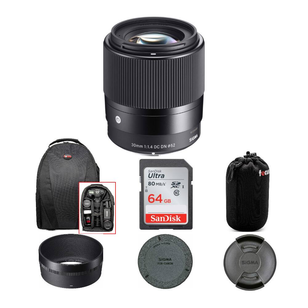 SIGMA f1.4 30mm Canon用　EOS40Dセット Sigma 30mm f/1.4 DC DN Contemporary Lens for Canon EF M with