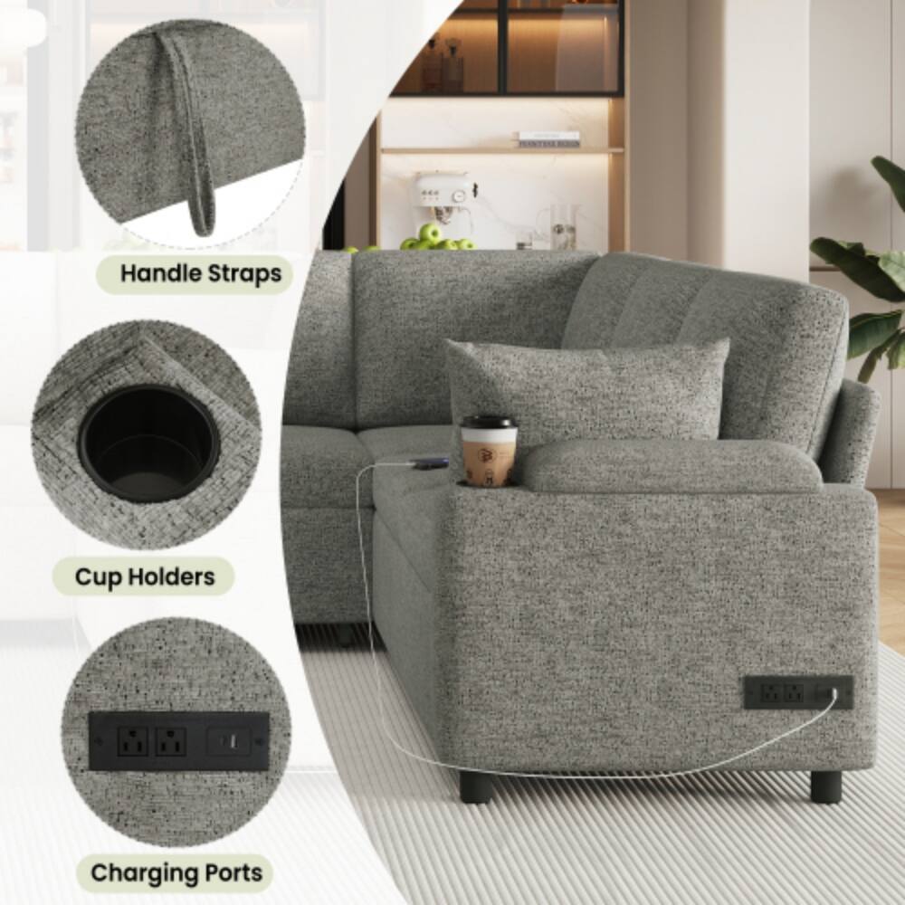 Handle Straps  
Cup Holders  
Charging Ports
