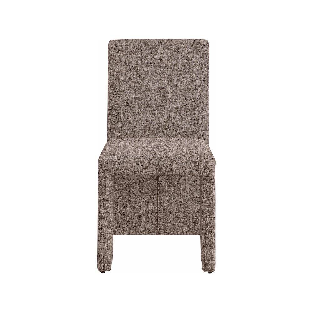 Alt View 2. Meridian Furniture - Benson Brown Linen Textured Fabric Dining Chair, Set of 2 - Brown.