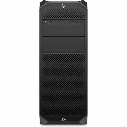 Front. HP - HP Z6 G5 Workstation - 1 x Intel Xeon w5-3535X - 16 GB - 512 GB SSD - Tower - Black - Smart Buy - Intel W790 Chip - Black.