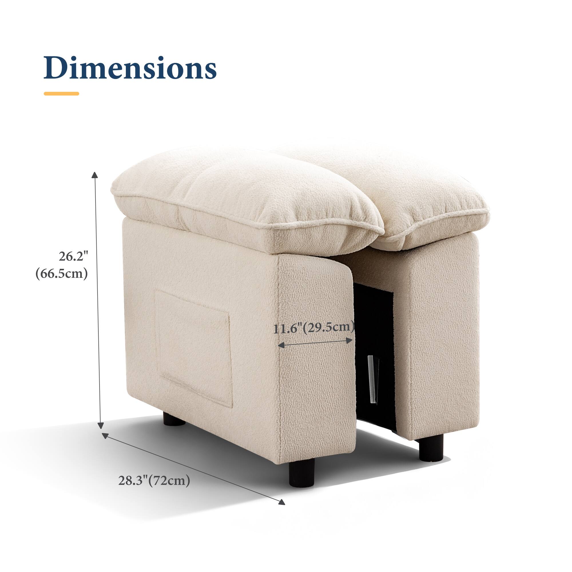 Dimensions 26.2" (66.5cm) 11.6"(29.5cm) 11.6" (29.5cm) 28.3" (72cm)