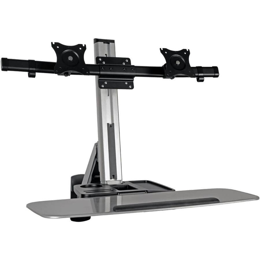 Alt View 2. Tripp Lite - Eaton Tripp Lite Series Universal Dual-Monitor Mount Adapter - 27" Screen Support - 22 lb Load Capacity - Black - Black.