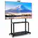 Front. Costway - Mobile TV Cart w/ Wheels Camera Shelf & AV Shelves for Most 32"-80" Flat Screen TVs - Black.