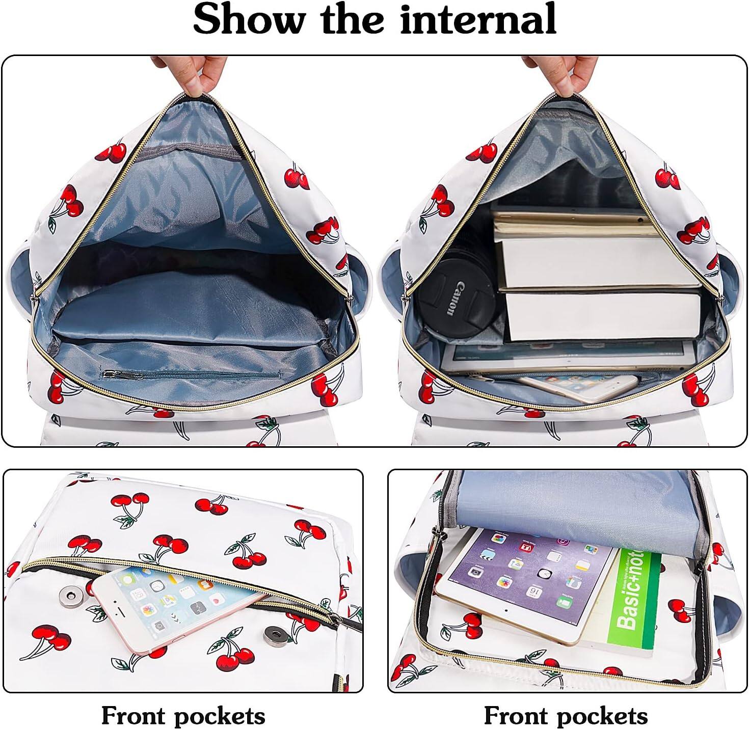 Show the internal Canon LE D Basic+  
Front pockets  
Front pockets