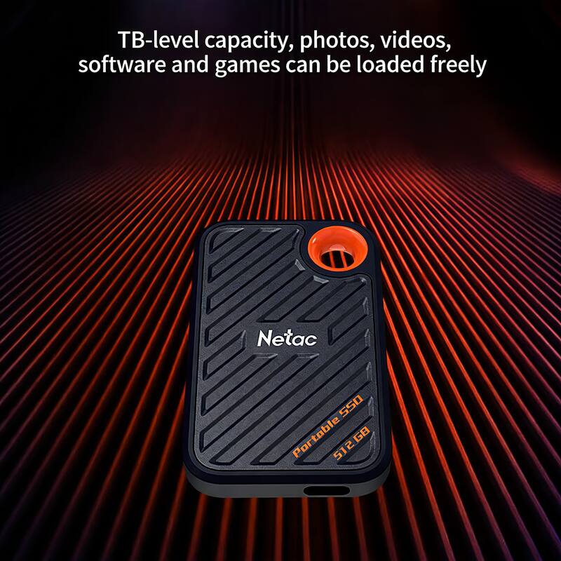 TB-level capacity, photos, videos, software and games can be loaded freely

Netac Portable SSD 512GB
