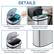 DETAILS
Touchless convenient sensor motion operation
Sensing distance range between 6 and 30cm
A new integrated silent motor for quiet lid opening and closing
Stylish, sturdy oval design and non-skid base