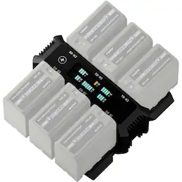 Tilta - 6-Channel Foldable Charging Station for L-Series/NP-F Batteries,Black