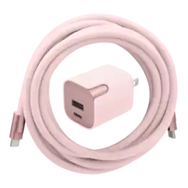 Helix - GripCord 30W USB Wall Charger with USB-C Cable - Blush