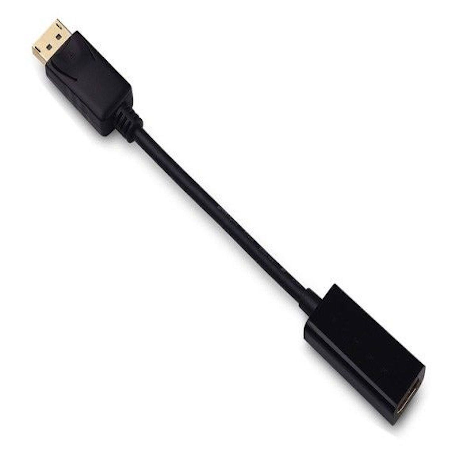 Front. Sanoxy - Sanoxy 6.5 inches Displayport 1.2 Male to HDMI Female Active Adapter Cable with Latches 4K@60Hz Resolution Ready - Black.