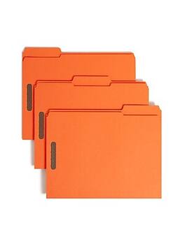 Smead - Reinforced Classification Folders, 1/3-Cut Tab, Letter Size, 50/Box - Orange