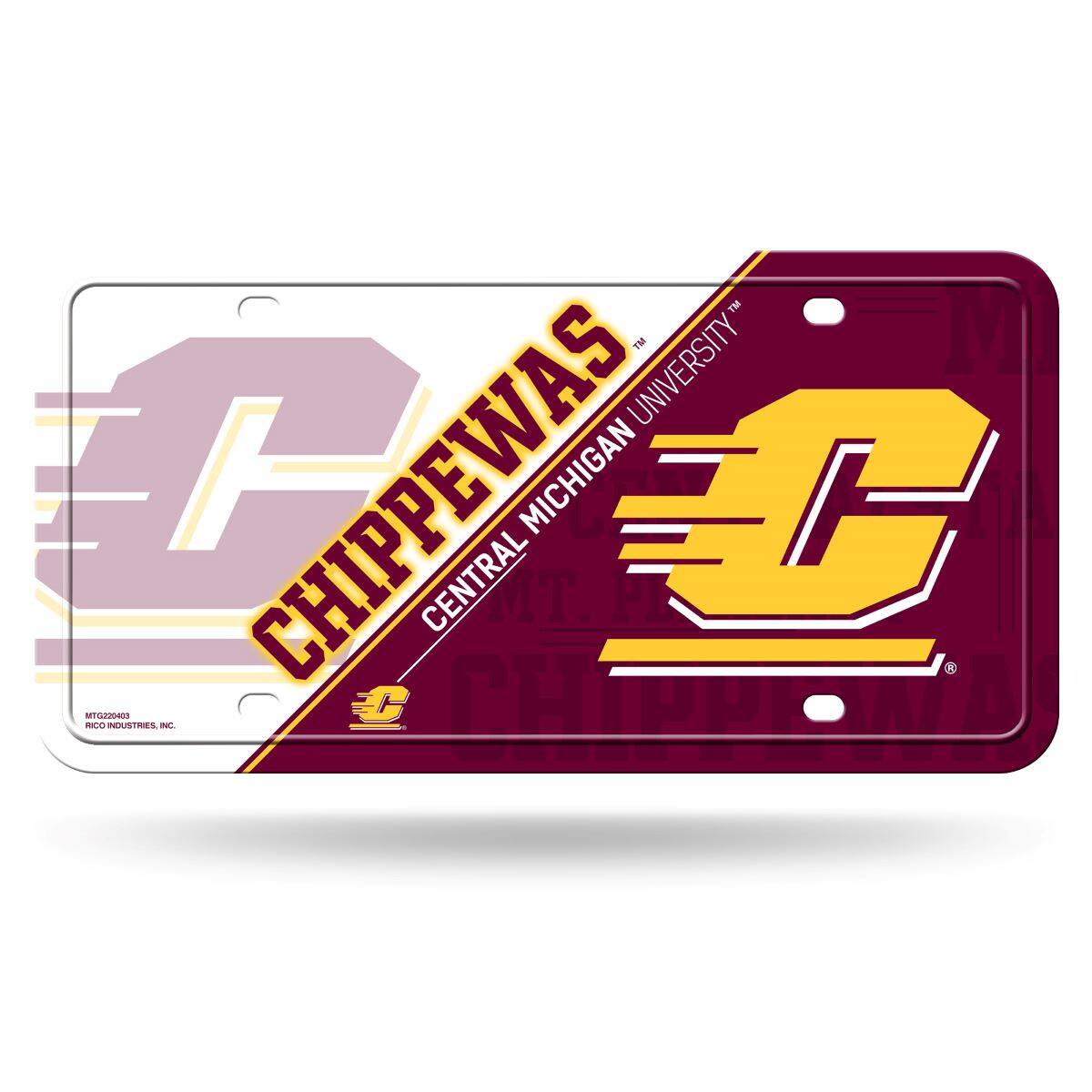 Central Michigan Chippewas 12x6 Metal License Plate Auto Tag