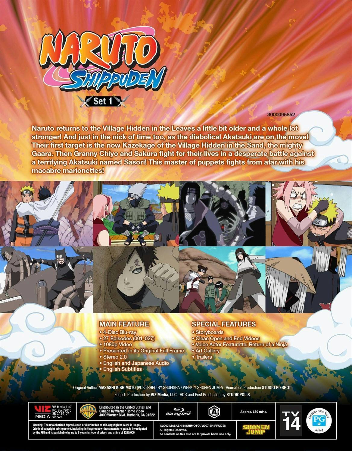 Back. Naruto Shippuden Set 1 (Box Set) [Blu-ray].