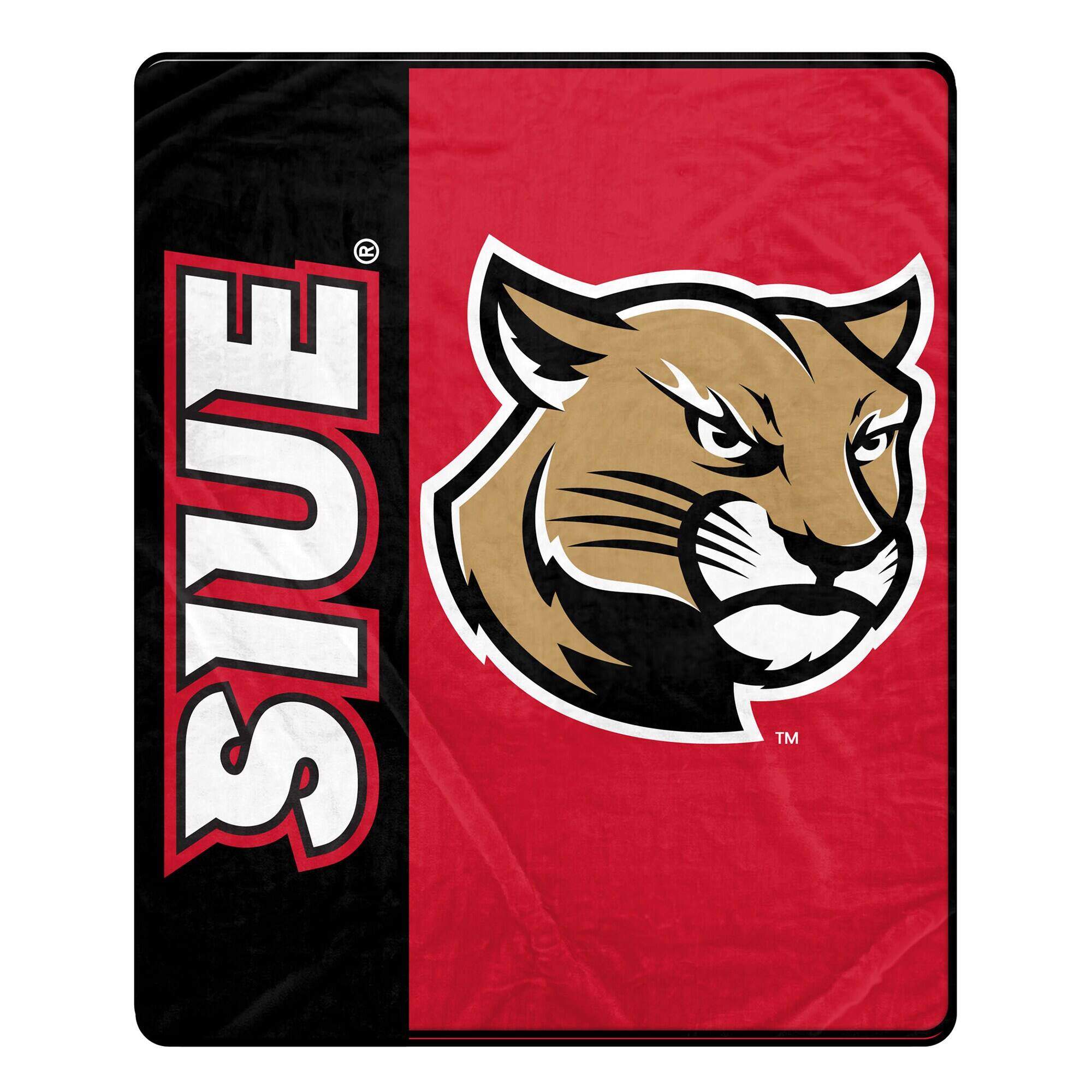 Front. Pegasus - Southern Illinois Edwardsville Cougars 50" x 60" Endzone Ultra Soft Throw Blanket - Multicolor.