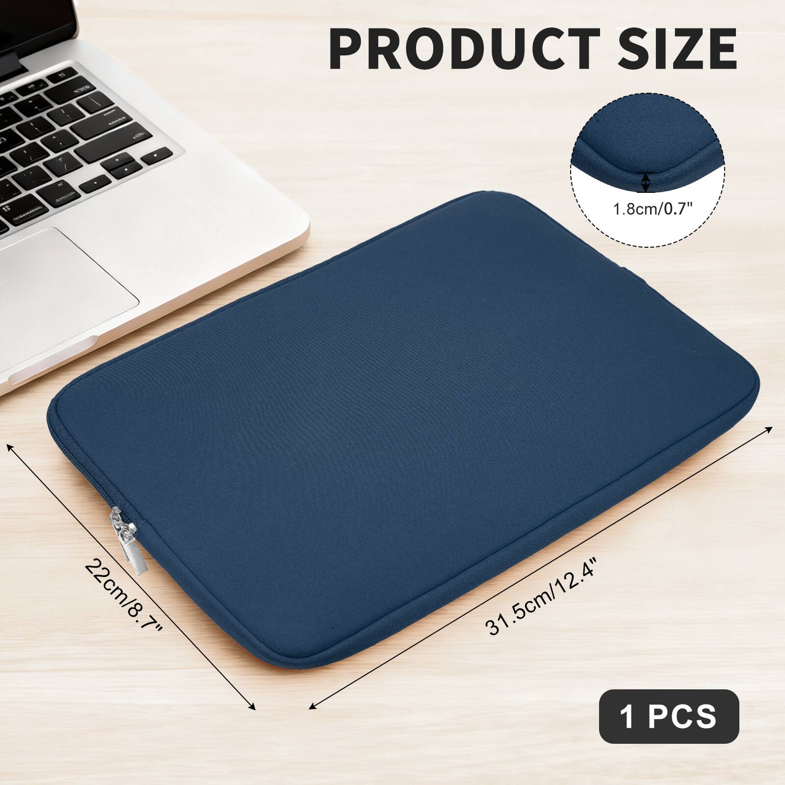 PRODUCT SIZE

1.8cm/0.7"  
22cm/8.7"  
31.5cm/12.4"  

1 PCS