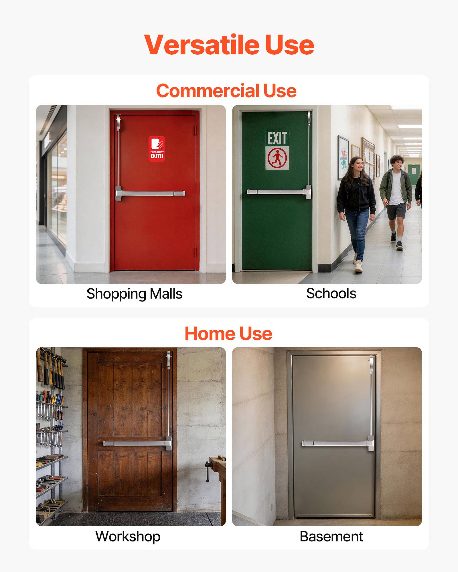 Versatile Use

Commercial Use
- Shopping Malls
- Schools

Home Use
- Workshop
- Basement
