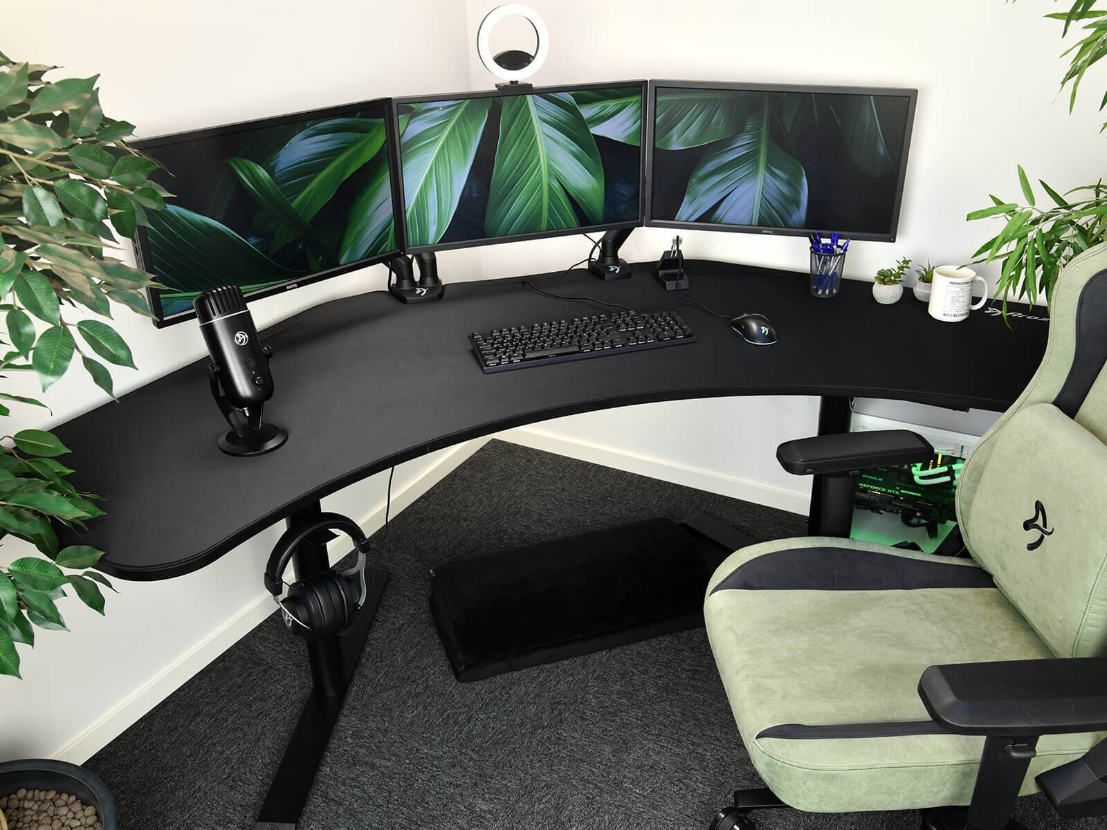 Alt View 12. Arozzi - Arena Angelo Gaming Desk - Pure Black.