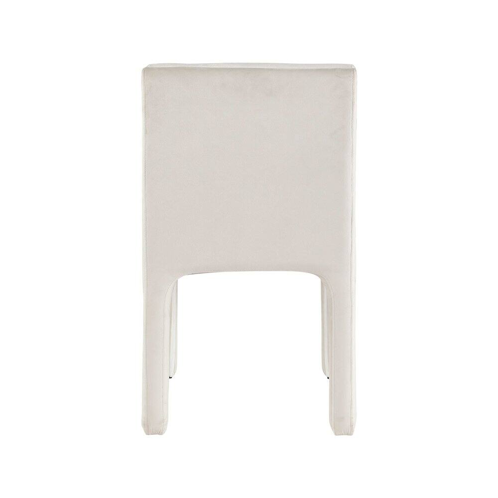Alt View 4. Meridian Furniture - Kai Cream Velvet Dining Chair, Set of 2 - Beige.