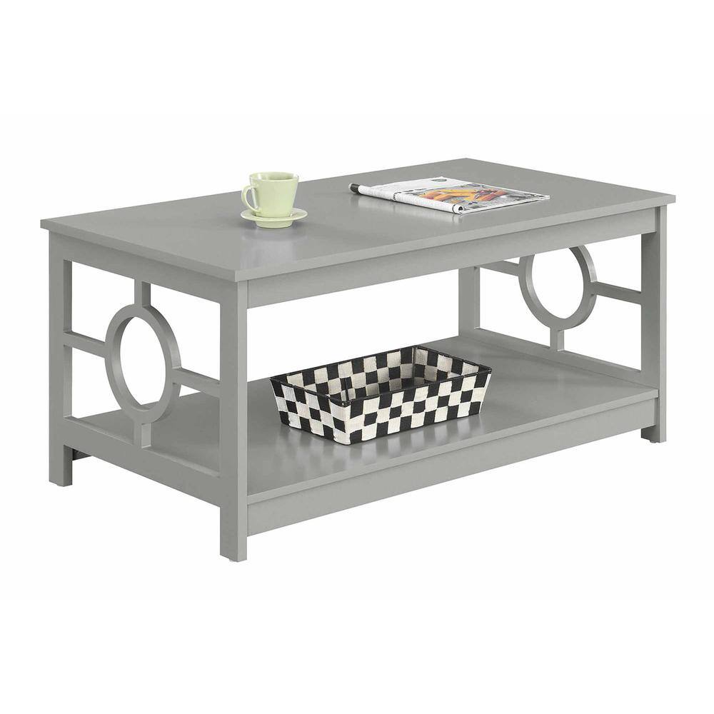 Angle. Convenience Concepts - Ring Coffee Table - Gray.