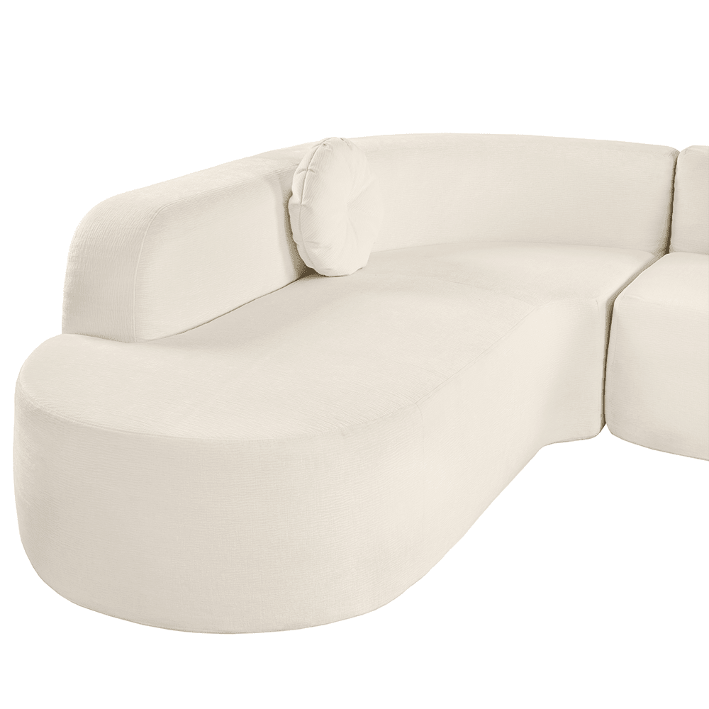 Alt View 5. Trinkets Crazed - Modular Sectional Sofa Cloud Sectional Couch, 122" Comfy L Shaped Sofa For Living Room - White.