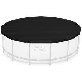 Bestway - Round Pool Cover for 15 Foot Above Ground Pools, Black (Cover Only)