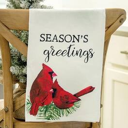 BreeBe - Season's Greetings Cardinal Dish Towel - Multicolor