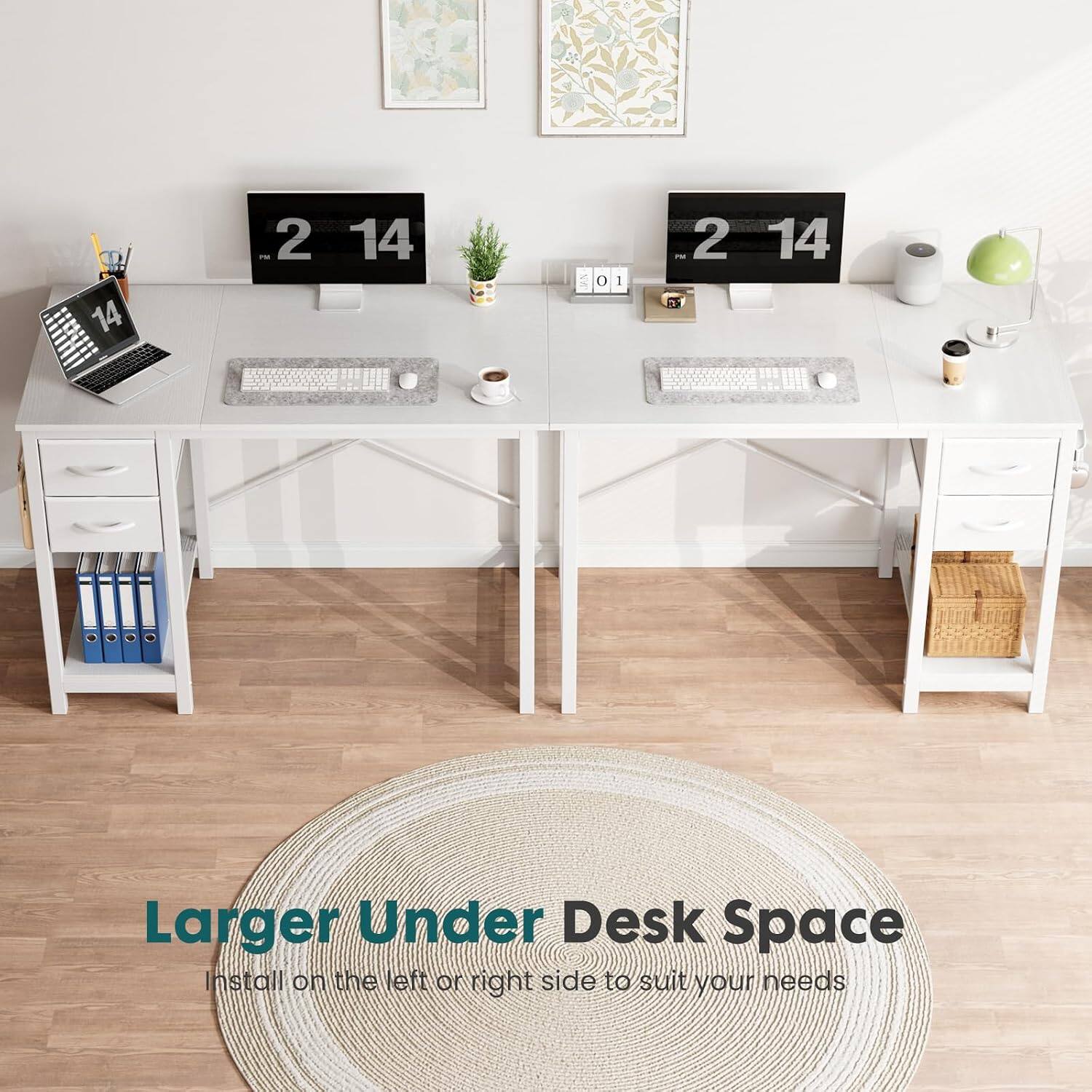 14 PM 2
14
TVN
0
1
PM 2
14
Larger Under Desk Space
Install on the left or right side to suit your needs