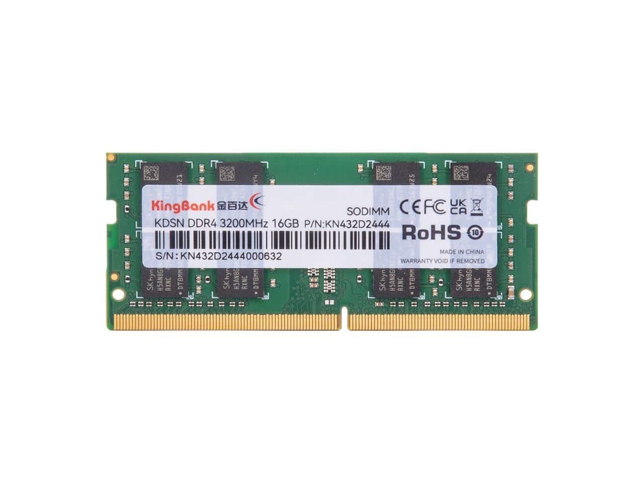 KingBank - 16GB 260-Pin DDR4 SO-DIMM DDR4 3200 (PC4 25600) Laptop Memory Model KBN16G3200