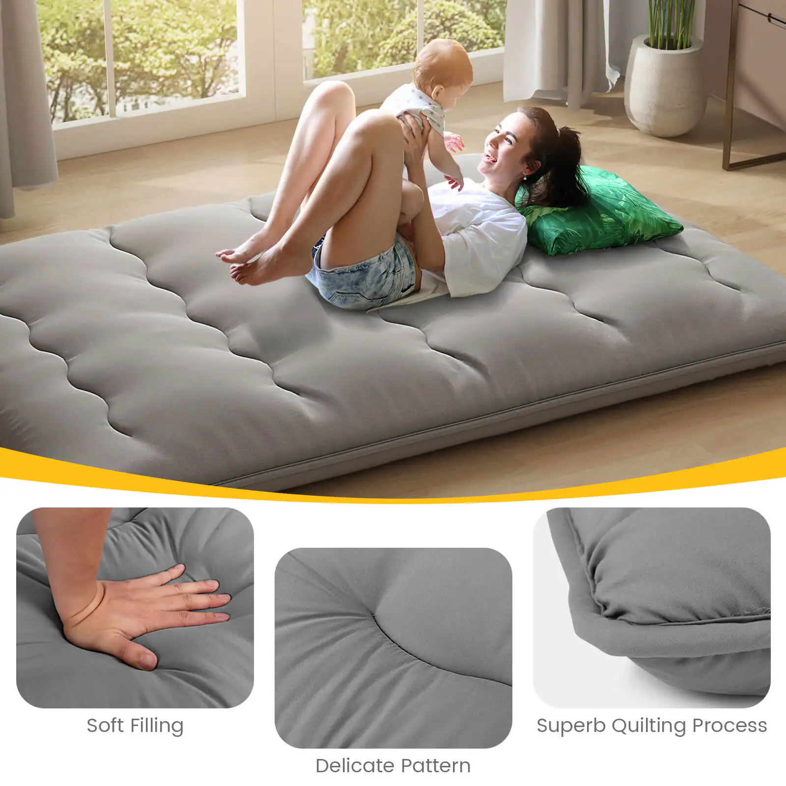 - Soft Filling
- Delicate Pattern
- Superb Quilting Process