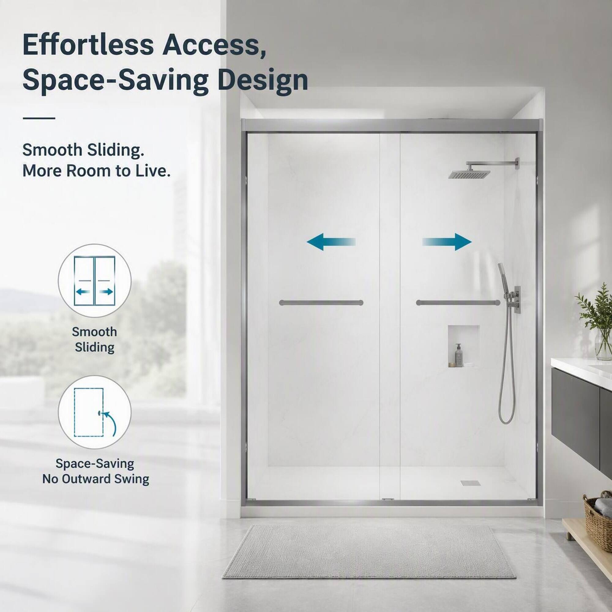 Effortless Access, Space-Saving Design

Smooth Sliding. More Room to Live.

Smooth Sliding

Space-Saving No Outward Swing