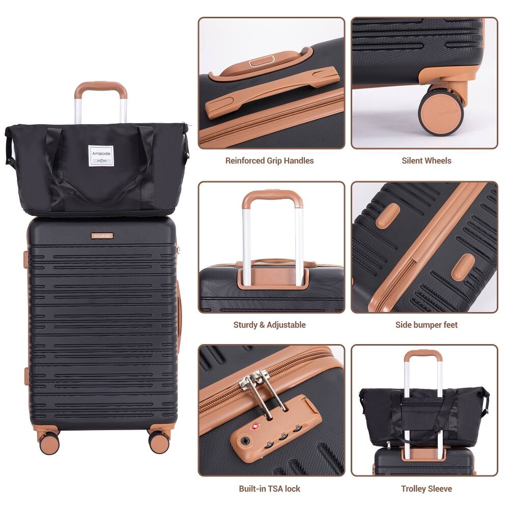 Amalode

Reinforced Grip Handles
Silent Wheels
Sturdy & Adjustable
Side bumper feet
Built-in TSA lock
Trolley Sleeve