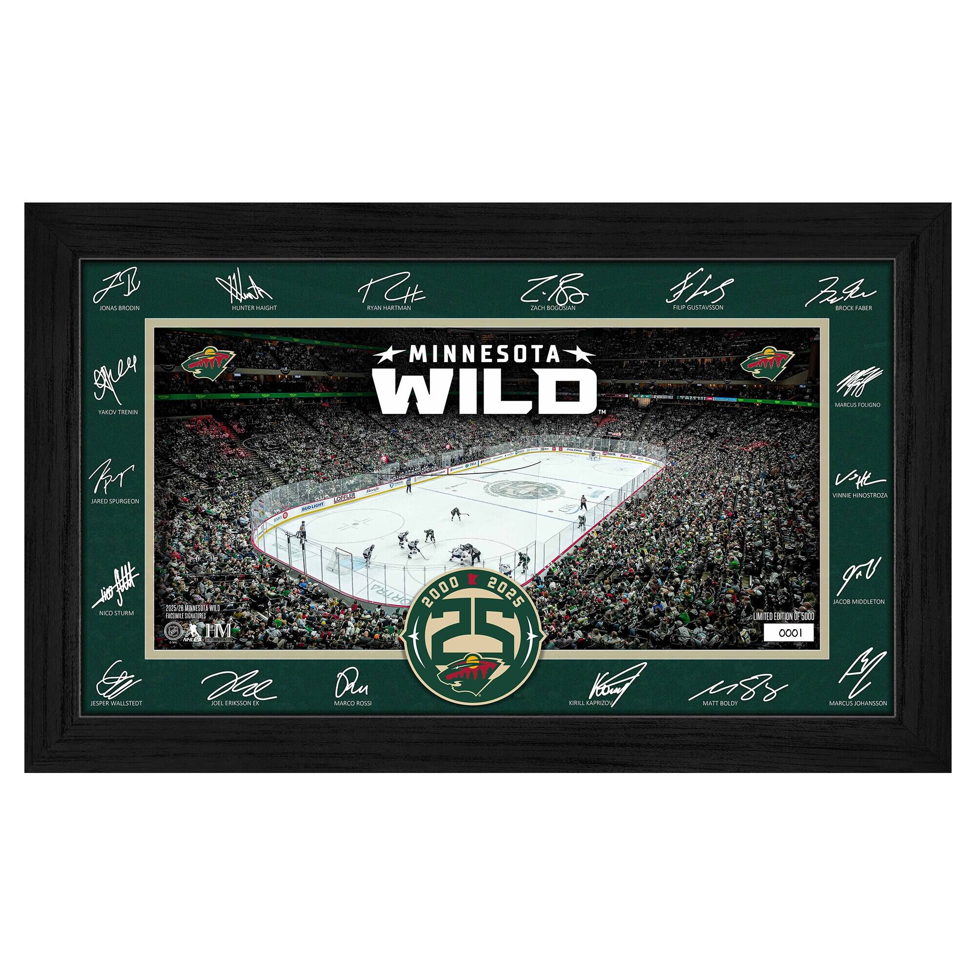 Highland Mint - Minnesota Wild 2025 Signature Rink Framed Art - Multicolor price history on PriceWatchPro