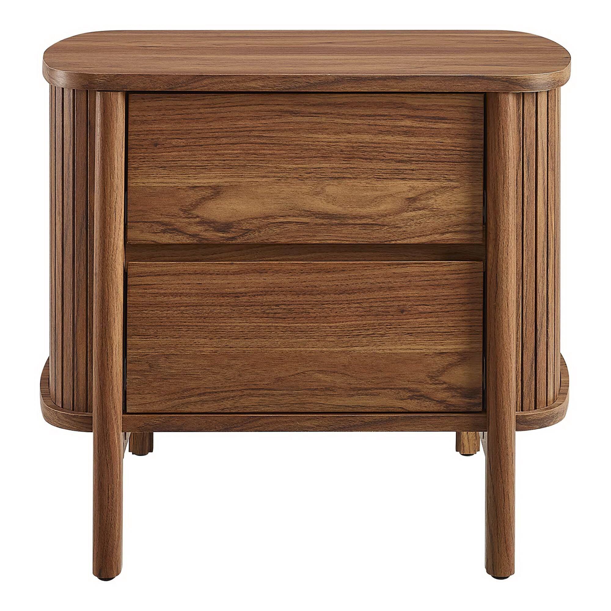 Alt View 6. Modway - Cadence 2-Drawer Nightstand by Modway - Walnut.