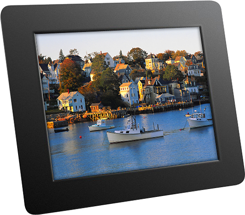 Angle View: Aluratek - 8" LCD Digital Photo Frame - Black