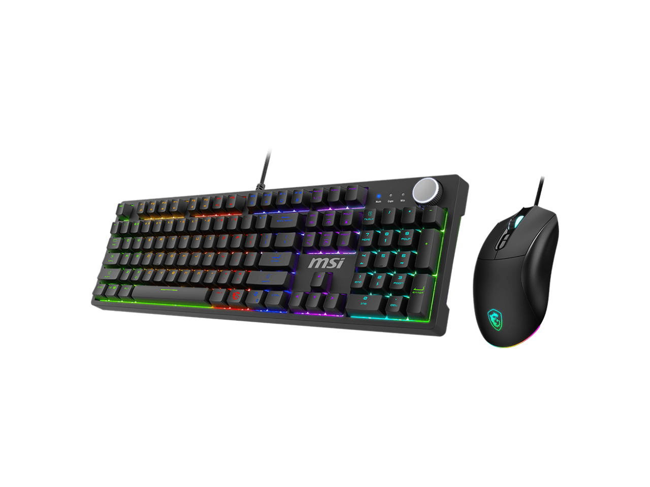 Alt View 1. MSI - MSI Forge GK320 Combo RED US - RGB Gaming Keyboard & Mouse, Anti-Ghosting, 12,800 DPI, 13-Mode RGB, Black - Black.