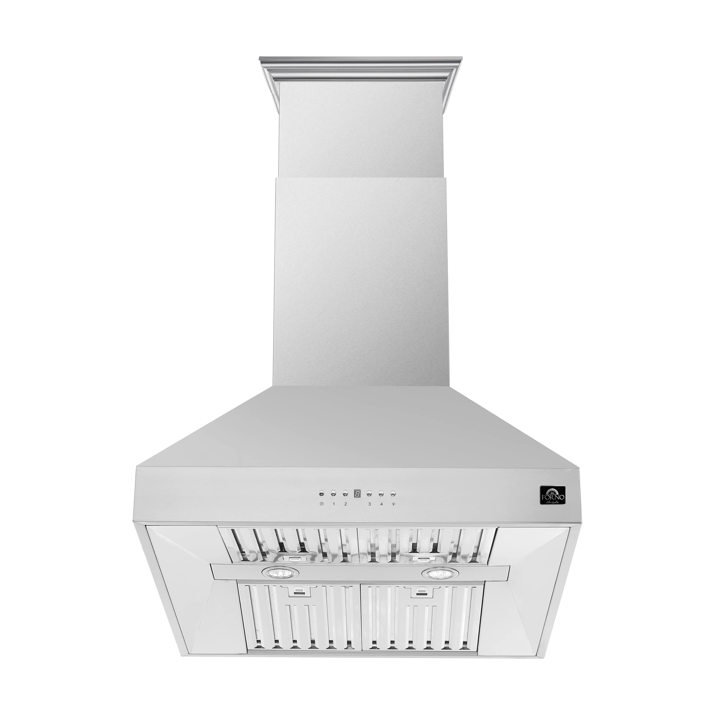 Forno Appliances - 36 inches - Externally Vented - Island Range Hood - Stainless Steel