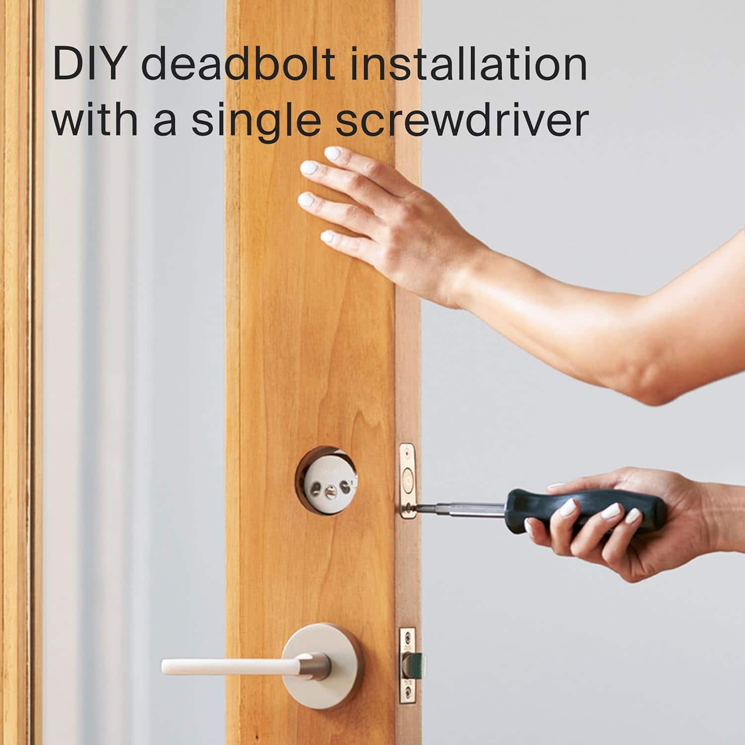 DIY deadbolt installation with a single screwdriver