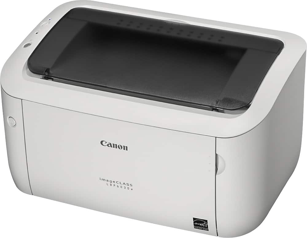 Left. Canon - imageCLASS LBP6030w Wireless Black-and-White Laser Printer - White.