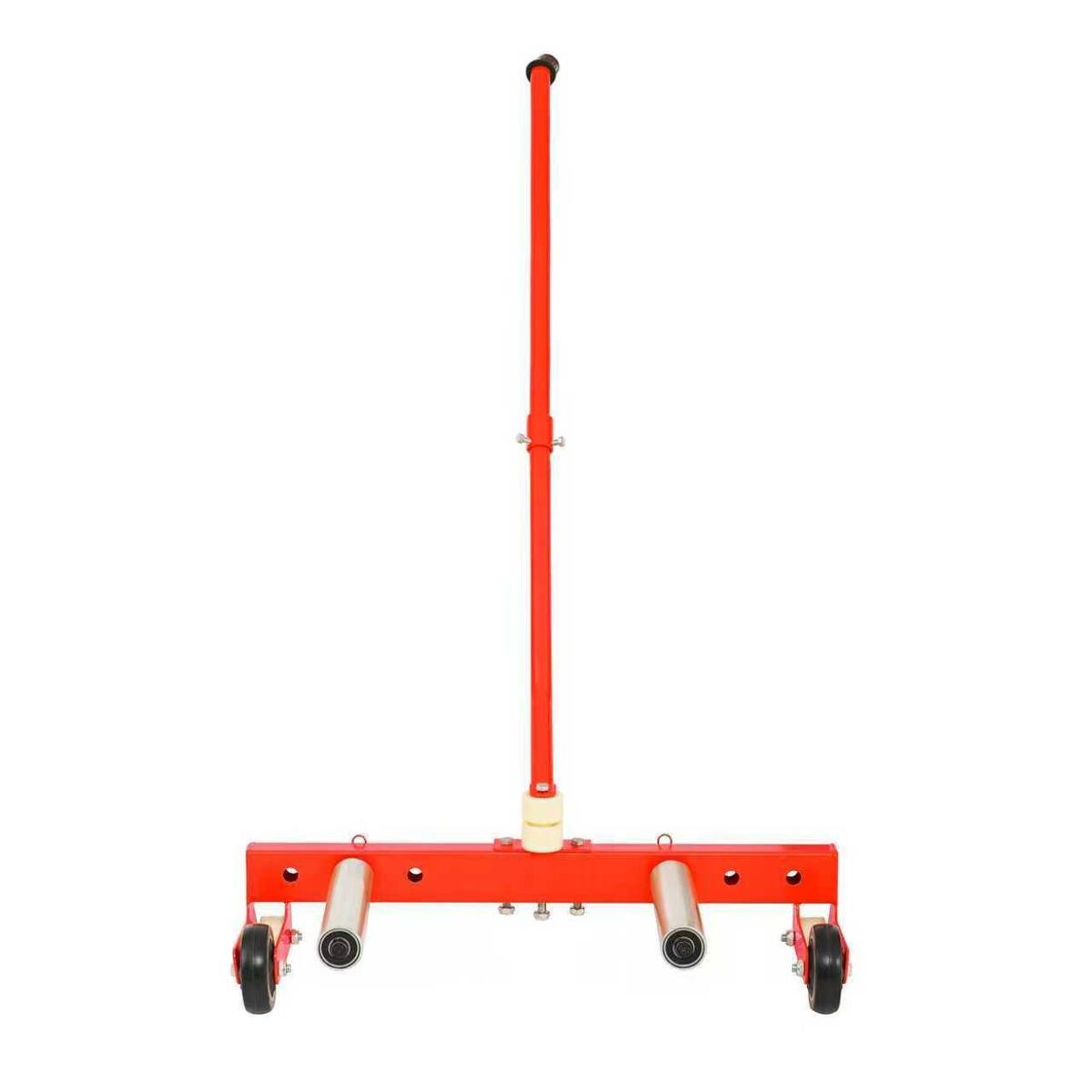 Angle. Ropilly - Ropilly Adjustable Rolling Tire Dolly Heavy Duty Wheel Dolly for Tire Changes, Red, Fits 6.5 to 31.5 Inch Tires - Red.