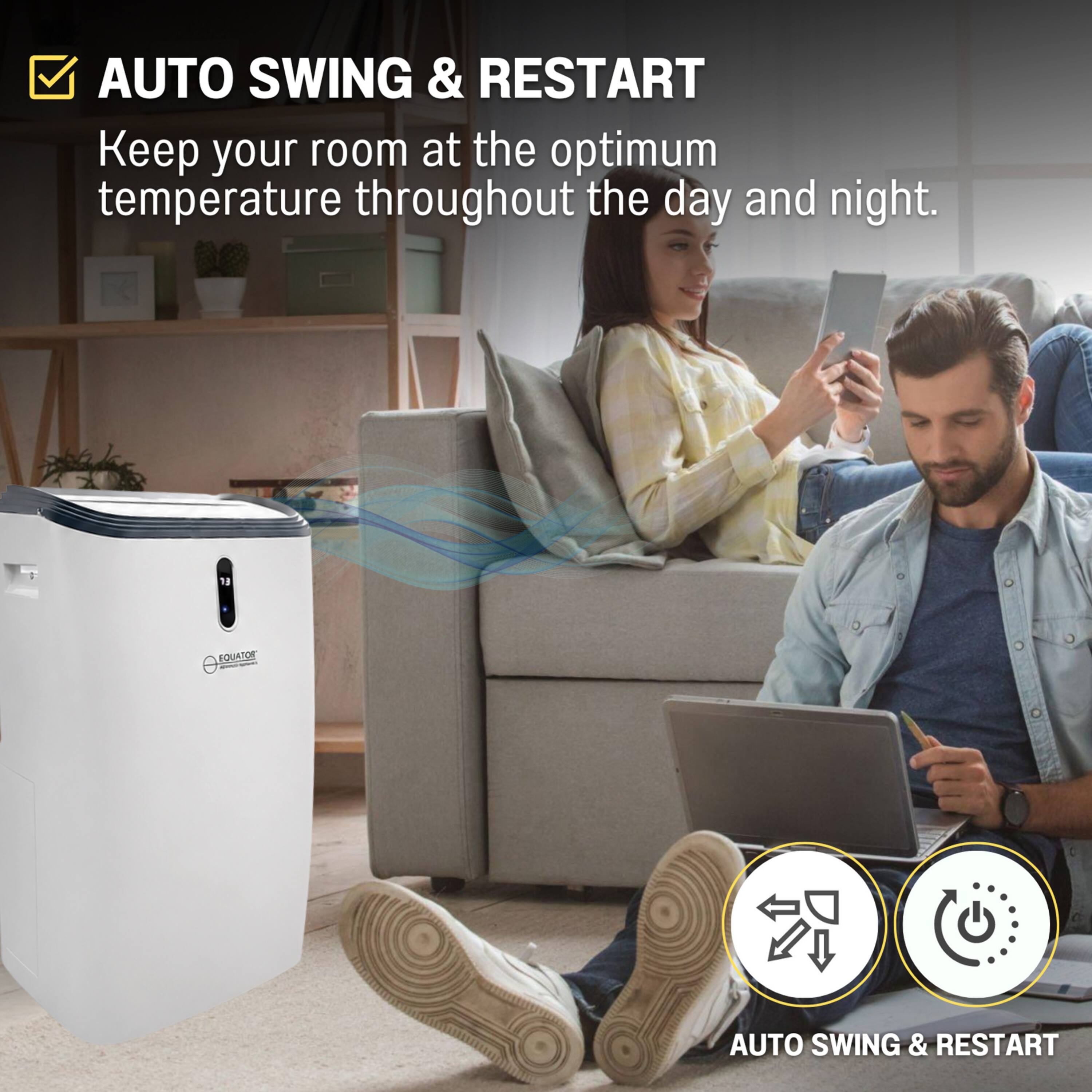 AUTO SWING & RESTART  
Keep your room at the optimum temperature throughout the day and night.