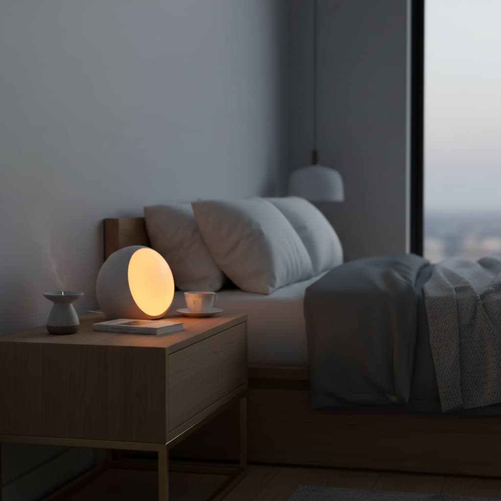 Alt View 2. FINEAK - Brown & White Noise Machine: 30 Sounds, 12 Lights, Auto-Timer - Memory Function for All Ages & Office - White.