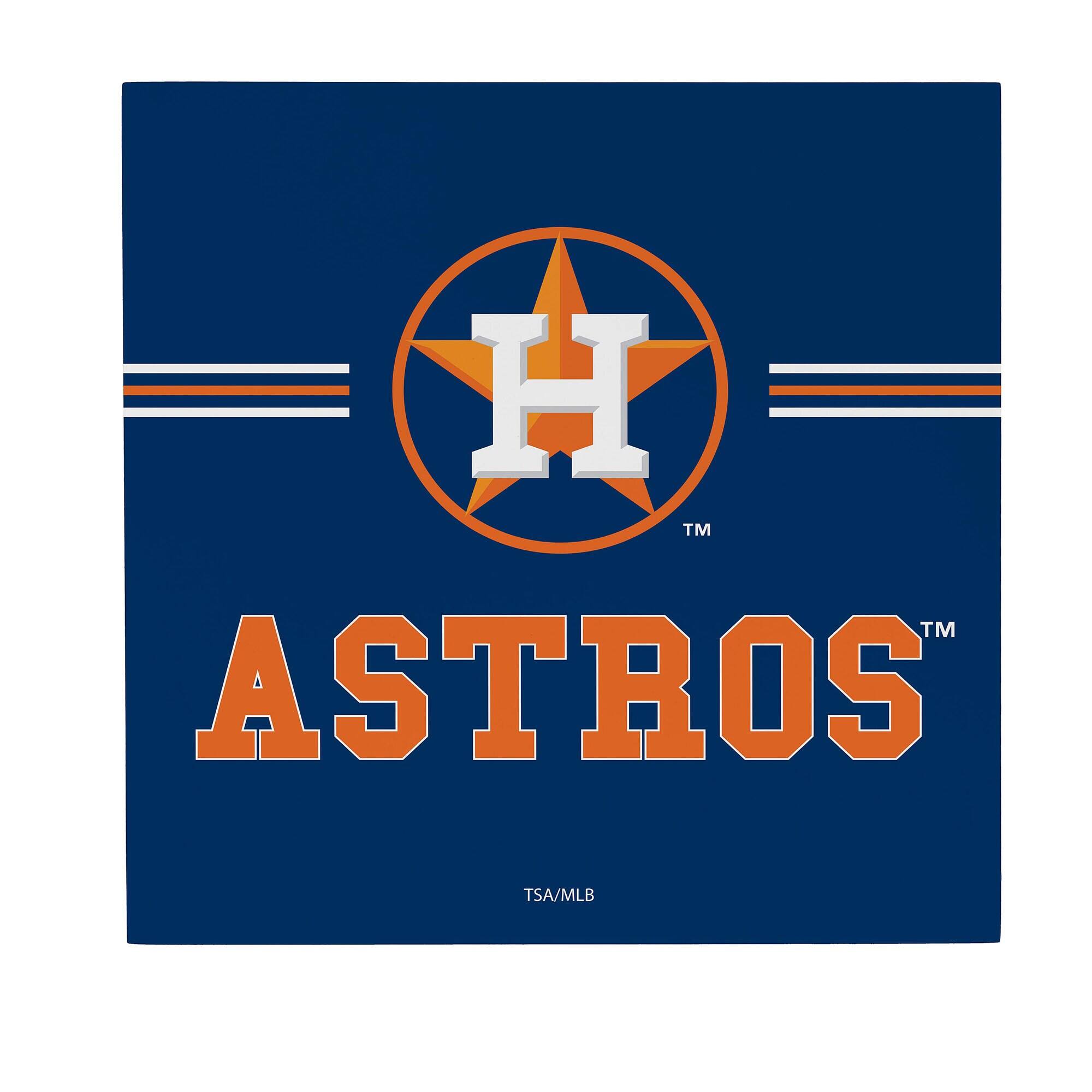 Houston Astros 12" x 12" Wood Wall Sign