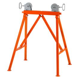 VEVOR - Pipe Stand with Roller Head, Heavy Duty 2500 LBS Load Capacity, Suitable for 2-36 inches Pipes - Orange