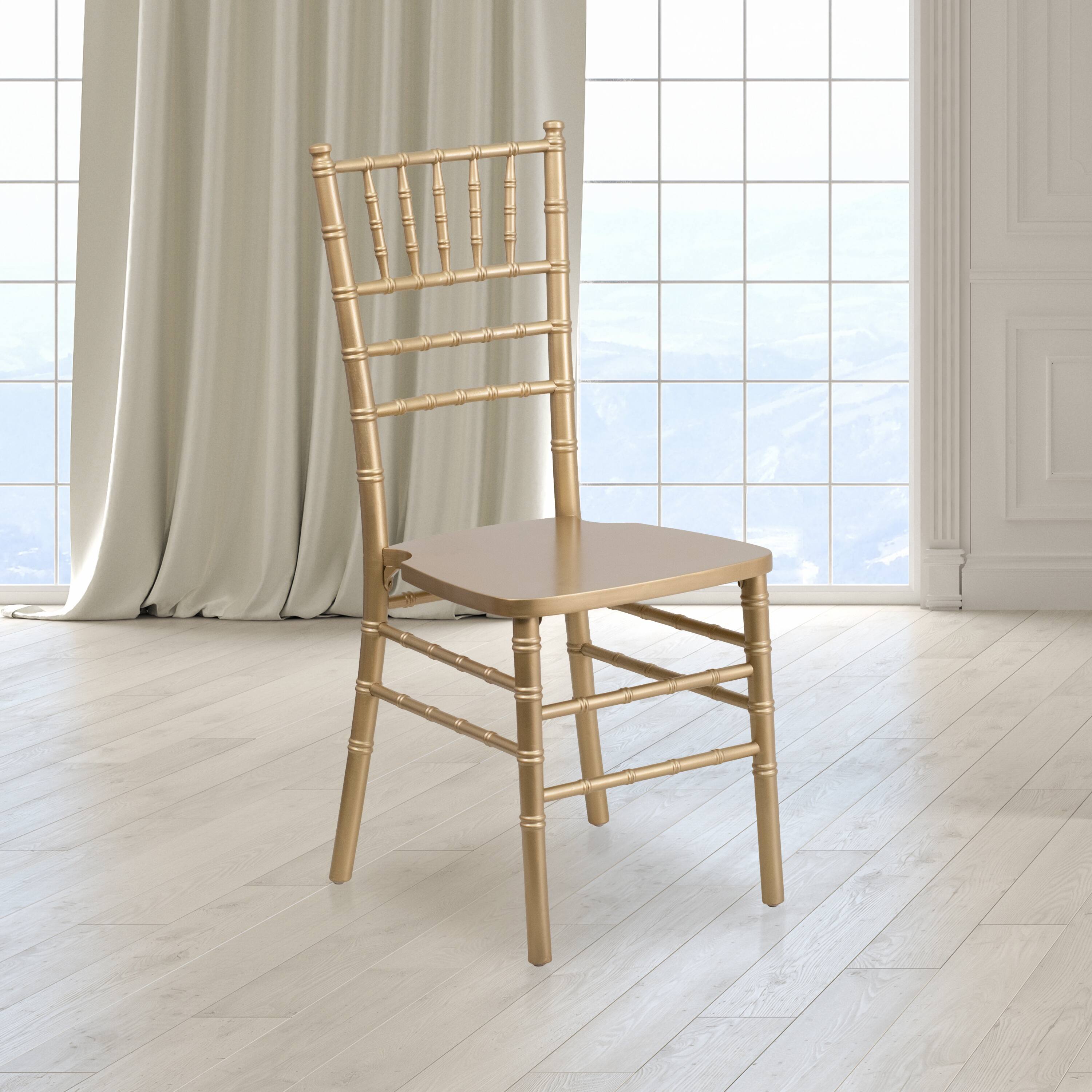 Alt View 1. Emma + Oliver - Wedding & Event Wood Chiavari Dining Chair - Gold.