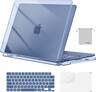 mosiso - For 2026 MacBook Neo Case 13 inch A3404 with A18 Pro Chip, Protective Hard Shell & Keyboard Cover & Screen Film & Pouch - Crystal Indigo