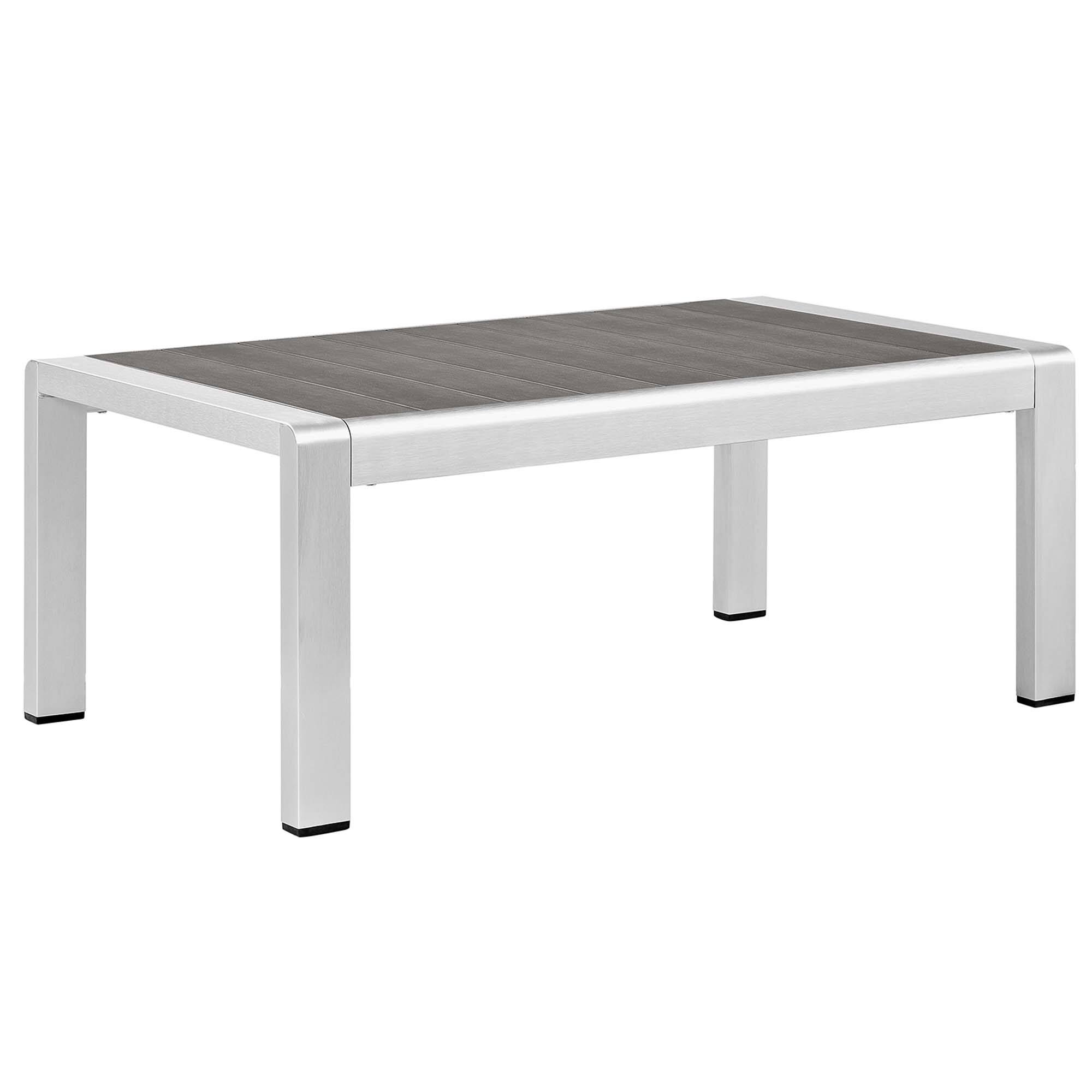 Alt View 5. Modway - Shore 3-Piece Sunbrella Fabric Outdoor Aluminum Patio Set - Silver Gray.
