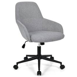 Kadyn - Fabric Home Office Chair with Rocking Backres- Home Office Computer Desk Chair, Small Office Chair - Gray