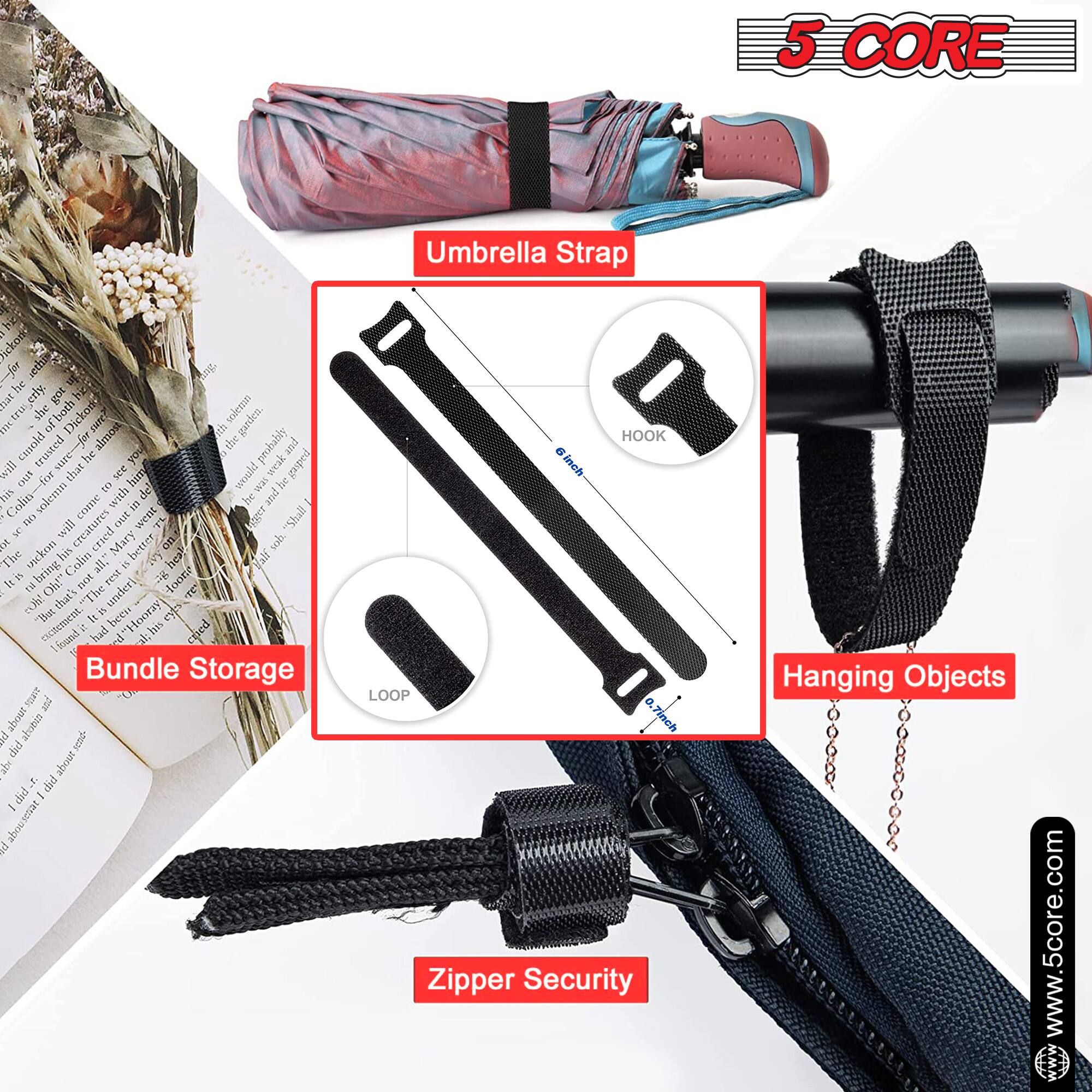 5 CORE Umbrella Strap

- Umbrella Strap
- Bundle Storage
- Hanging Objects
- Zipper Security

www.5core.com