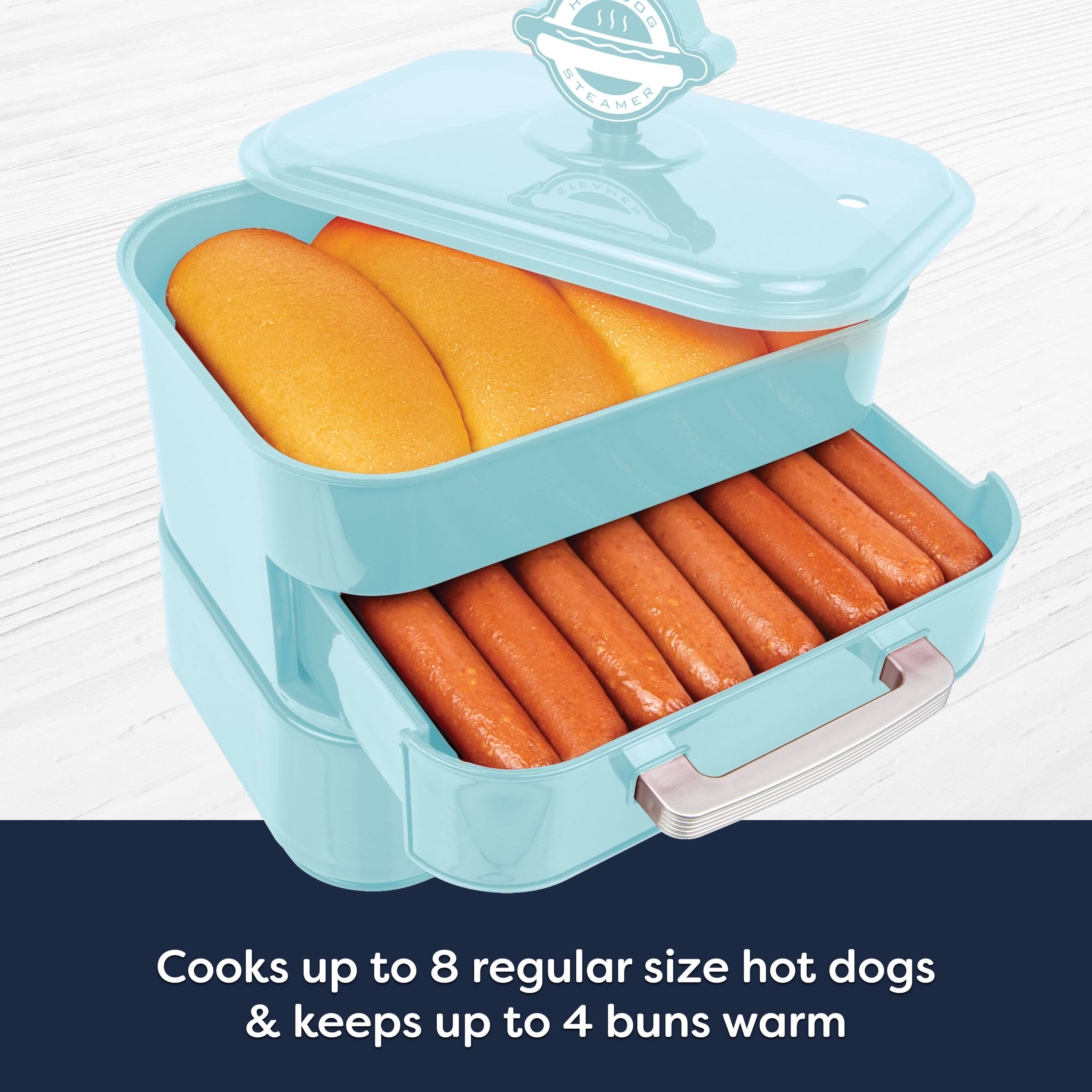 A 55: STEAMER BEUS Cooks up to 8 regular size hot dogs & keeps up to 4 buns warm