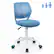 Front. Costway - Costway Kids Desk Chair Ergonomic Swivel Children Mesh Study Height Adjustable - Blue.
