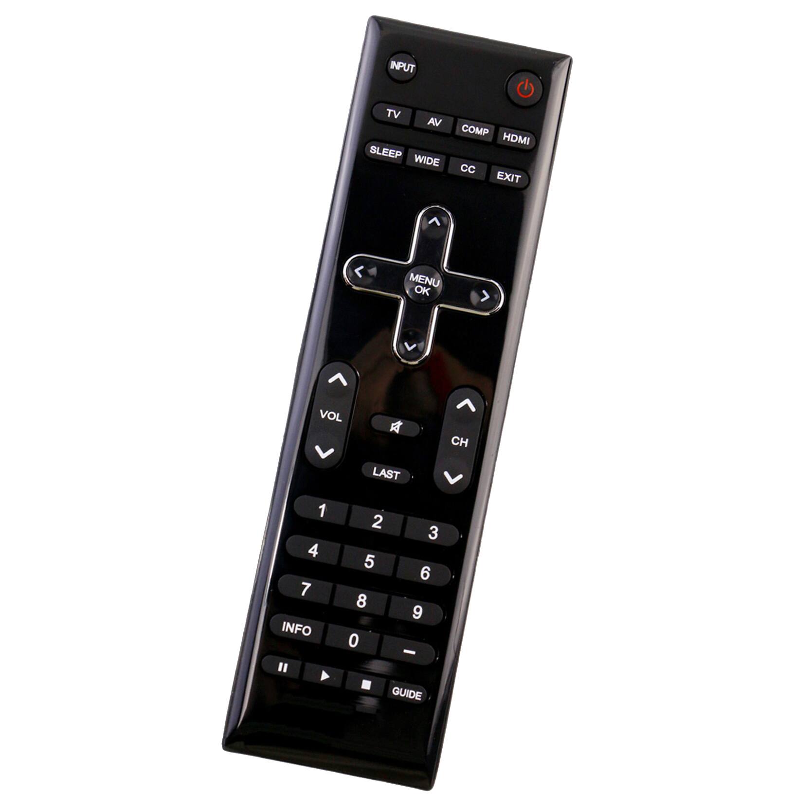 INPUT TV AV SLEEP WIDE COMP HDMI cc EXIT MENU OK V VOL A CH LAST 1 2 3 4 5 6 7 8 9 0 - INFO GUIDE